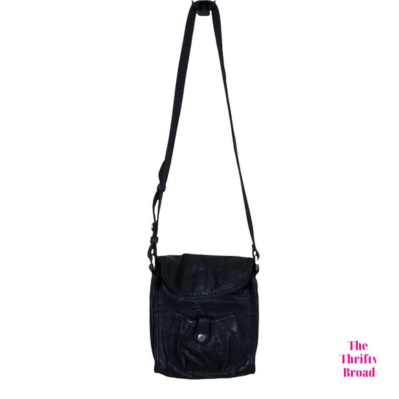 Lucky Brand Handbags - Lucky Brand Womens OS Black 100% Lamb Leather Crossbody Purse
